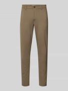 Only & Sons Slim Fit Chino aus Viskose-Mix Modell 'MARK' in Taupe, Grö...