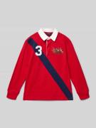 Polo Ralph Lauren Teens Strickpullover mit Polokragen in Rot, Größe L