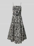 Lauren Ralph Lauren Knielanges Cocktailkleid mit Gürtel in Black, Größ...