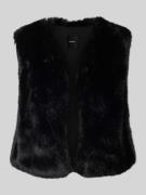 Zero Weste aus Kunstfell in Black, Größe L