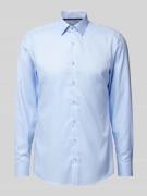 ETERNA Slim Fit Businesshemd aus Uni Struktur in Bleu, Größe 41
