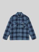 Quiksilver Hemd mit Druckknopfleiste in Rauchblau, Größe 164