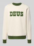 DEUS EX MACHINA Sweatshirt mit Label-Print und Rundhalsausschnitt in H...