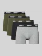 PUMA Boxershorts mit elastischem Logo-Bund im 4er-Pack in Gruen, Größe...