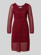 ZABAIONE Minikleid mit V-Ausschnitt in Bordeaux, Größe L