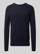 Tommy Hilfiger Regular Fit Strickpullover aus reiner Baumwolle in Mari...