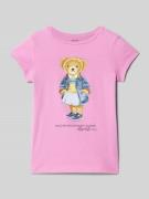 Polo Ralph Lauren Teens T-Shirt mit Polo Bear Print in Pink, Größe S