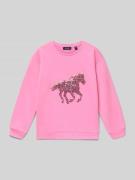 Blue Seven Sweatshirt mit Motiv-Print in Pink, Größe 110