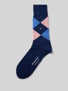 Burlington Socken aus Schurwoll-Mix mit Label-Detail in Dunkelblau, Gr...