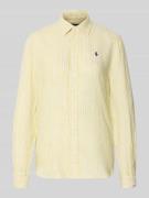 Polo Ralph Lauren Hemdbluse aus reinem Leinen in Hellgelb, Größe L