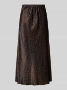 VILLA SOPHIE Midirock aus Satin Modell 'Romi' in Dunkelbraun, Größe 1