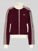 adidas Originals Regular Fit Sweatjacke mit Stehkragen in Bordeaux, Gr...