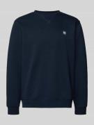 Lerros Sweatshirt mit Rundhalsausschnitt und Label-Patch in Marine, Gr...