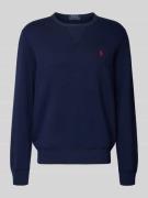 Polo Ralph Lauren Sweatshirt mit Label-Stitching in Marine, Größe L