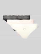 HUGO String aus Baumwoll-Mix im 3er-Set Modell 'TRIPLET LACE BRIEF' in...