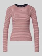 Tommy Jeans Slim Fit Langarmshirt aus Baumwoll-Mix in Rot, Größe L