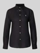 Polo Ralph Lauren Hemdbluse aus reinem Leinen in Black, Größe L