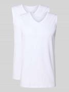 Christian Berg Men Unterhemd mit V-Ausschnitt im 2er-Pack in Weiss, Gr...