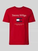 Tommy Hilfiger Regular Fit T-Shirt aus reiner Baumwolle in Rot, Größe ...
