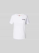 Kenzo T-Shirt mit Label-Print in Weiss, Größe XS