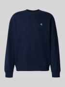 Calvin Klein Jeans Sweatshirt mit Label-Stitching in Marine, Größe L