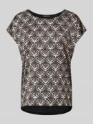 More & More Regular Fit Blusenshirt mit Kappärmeln in Black, Größe 44