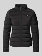 Guess Activewear Steppjacke mit Stehkragen und Label-Detail in Black, ...