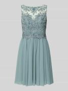 Laona Cocktailkleid mit Rundhalsaussschnitt in Schilf, Größe 32