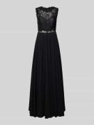 Mascara Abendkleid mit Spitze und Rundhalsausschnitt in Black, Größe 3...