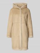PETITE M. Wendemantel mit Kapuze und Eingrifftaschen in Ecru, Größe 34