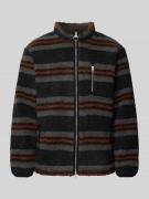 Barbour Relaxed Fit Fleecejacke mit Stehkragen in Black, Größe L