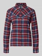 Mustang Hemdbluse mit Knopfleiste in Bordeaux, Größe 38