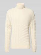 Tom Tailor Denim Regular Fit Rollkragenpullover aus Baumwoll-Mix in Of...