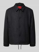 HUGO Regular Fit Kurzmantel aus Schurwoll-Mix Modell 'BAKS' in Anthraz...