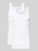 Schiesser Feinripp-Unterhemd mit Rundhalsausschnitt in Weiss, Größe 5