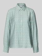 Jake*s Casual Regular Fit Bluse aus Viskose-Mix im Allover-Look in Ecr...