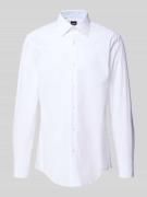 BOSS Slim Fit Businesshemd aus Baumwoll-Mix Modell 'H-HANK' in Weiss, ...