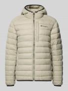 CHAMPION Steppjacke mit Kapuze und Logo in Beige, Größe L