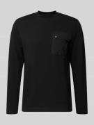 Barbour Relaxed Fit Langarmshirt aus Baumwoll-Mix in Black, Größe L