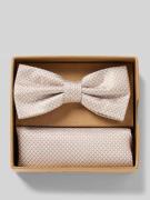 Prince Bowtie Fliege und Einstecktuch im Set aus reiner Seide in Sand,...