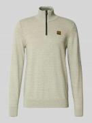 PME Legend Strickpullover mit Stehkragen in Mint, Größe L