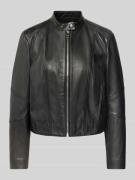 BOSS Orange Blazer in Leder-Optik Modell 'Saleste' in Black, Größe 40