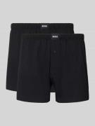 BOSS Boxershorts aus Baumwoll-Mix im 2er-Pack in Black, Größe L