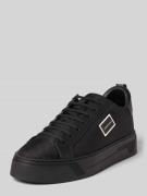 Antony Morato Ledersneaker mit Label-Patch in Black, Größe 40