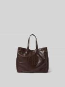 Anine Bing Tote Bag mit Label-Detail in Dunkelbraun, Größe 1