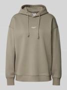 Jake*s Casual Oversized Hoodie mit Label-Print in Schilf, Größe XS