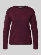 Betty Barclay Strickpullover mit gerippten Abschlüssen in Bordeaux, Gr...