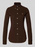 Polo Ralph Lauren Hemdbluse mit Label-Stitching in Mittelbraun, Größe ...