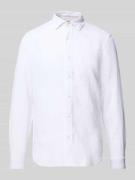 FIL NOIR Regular Fit Businesshemd aus reinem Leinen Modell 'ROMA' in W...