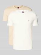 Tommy Jeans Slim Fit T-Shirt aus reiner Baumwolle im 2er-Pack in Beige...